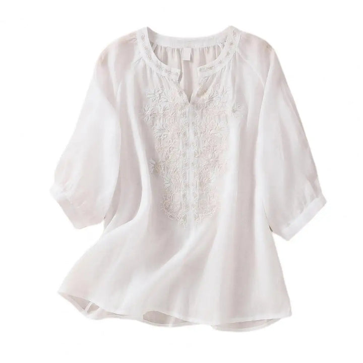 Sophie™ Embroidered Cotton Floral Blouse